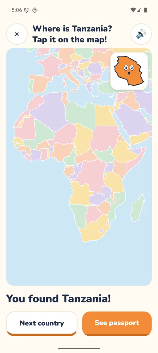 Find it on the map: Tanzania found on the map of Africa